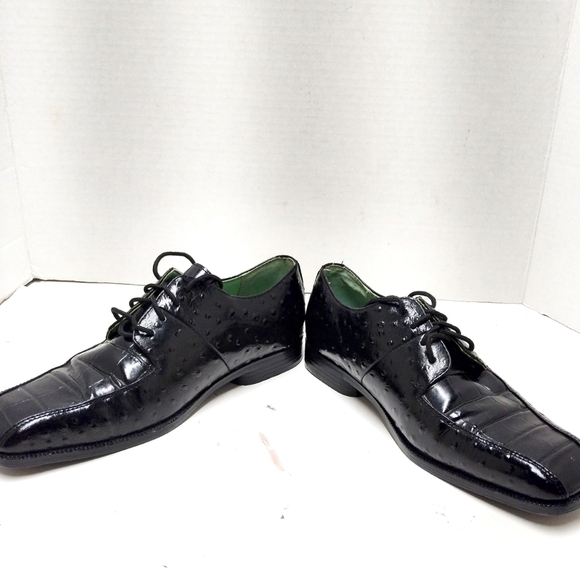 Stacy Adams women\'s shoes Black Leather Crocodile Embossed Oxford  Size:7 M main image 6